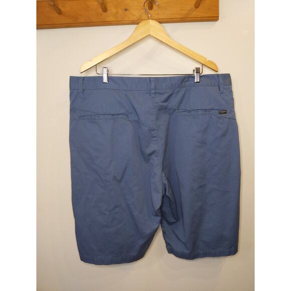 Volcom Men's 40 Monty Shorts Blue Casual Cotton Blend Chino Flat Front - Picture 2 of 10